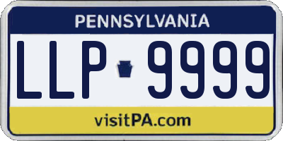 PA license plate LLP9999