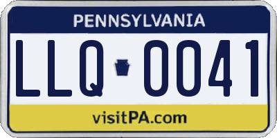 PA license plate LLQ0041