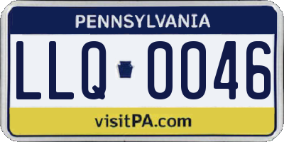 PA license plate LLQ0046