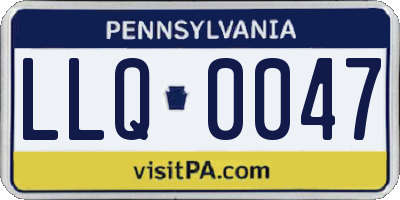 PA license plate LLQ0047
