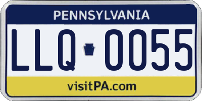 PA license plate LLQ0055