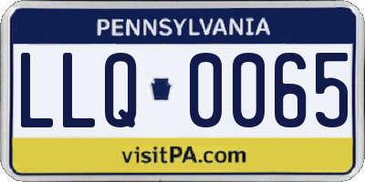 PA license plate LLQ0065