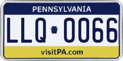 PA license plate LLQ0066