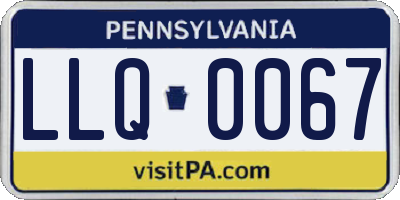 PA license plate LLQ0067