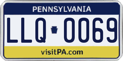 PA license plate LLQ0069
