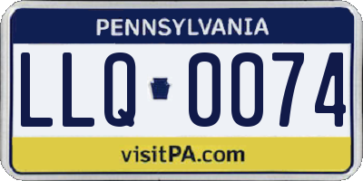 PA license plate LLQ0074