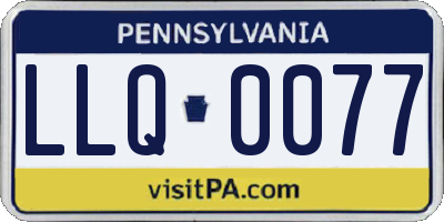 PA license plate LLQ0077