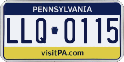 PA license plate LLQ0115