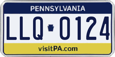 PA license plate LLQ0124