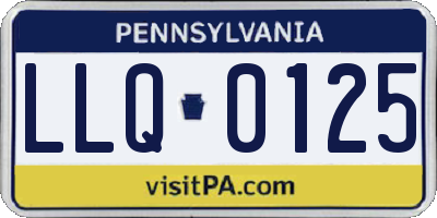 PA license plate LLQ0125