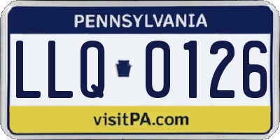 PA license plate LLQ0126
