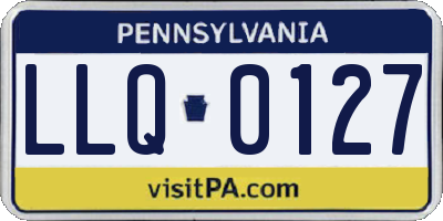 PA license plate LLQ0127
