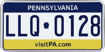 PA license plate LLQ0128
