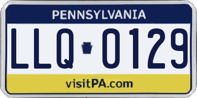 PA license plate LLQ0129
