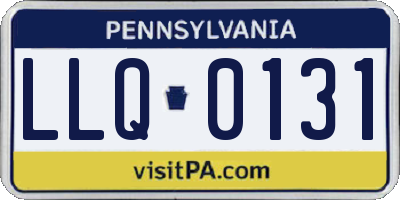 PA license plate LLQ0131