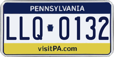 PA license plate LLQ0132