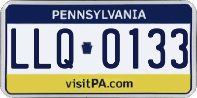 PA license plate LLQ0133