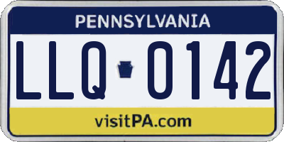 PA license plate LLQ0142