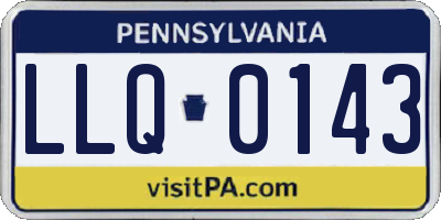 PA license plate LLQ0143