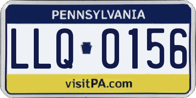PA license plate LLQ0156
