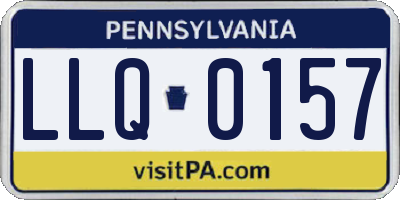 PA license plate LLQ0157