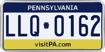 PA license plate LLQ0162