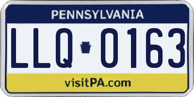PA license plate LLQ0163