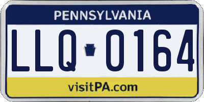 PA license plate LLQ0164