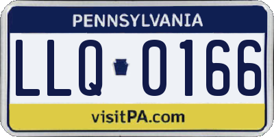 PA license plate LLQ0166