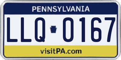 PA license plate LLQ0167