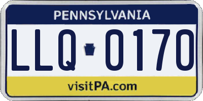 PA license plate LLQ0170