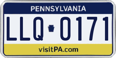 PA license plate LLQ0171
