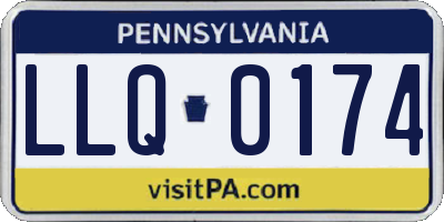 PA license plate LLQ0174