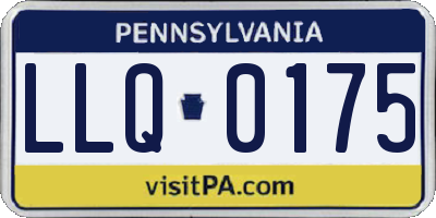 PA license plate LLQ0175