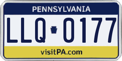 PA license plate LLQ0177