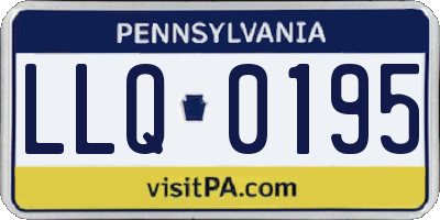 PA license plate LLQ0195