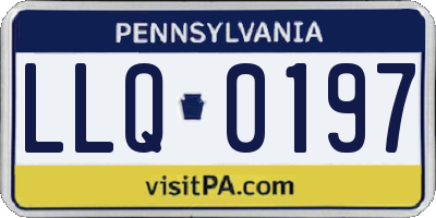PA license plate LLQ0197