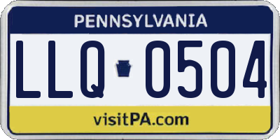 PA license plate LLQ0504