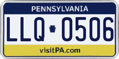 PA license plate LLQ0506