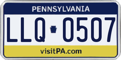 PA license plate LLQ0507