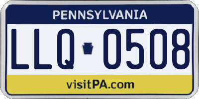 PA license plate LLQ0508