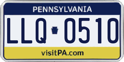 PA license plate LLQ0510