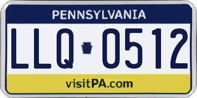 PA license plate LLQ0512