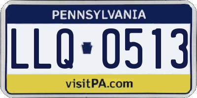 PA license plate LLQ0513