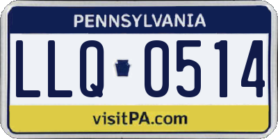 PA license plate LLQ0514