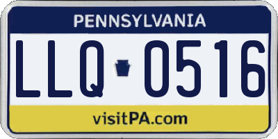 PA license plate LLQ0516