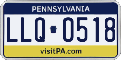 PA license plate LLQ0518