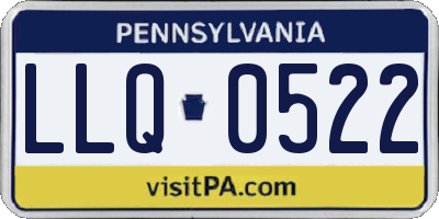 PA license plate LLQ0522