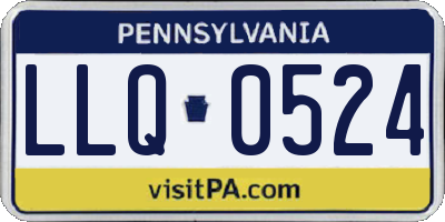 PA license plate LLQ0524