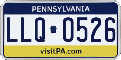 PA license plate LLQ0526